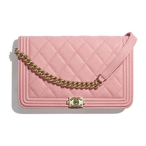 chanel boy pink wallet|Chanel black boyfriend bag.